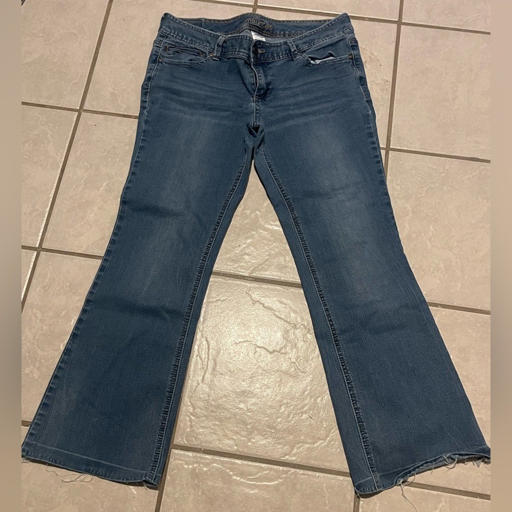 Maurices Denim with Brown Leather Accent